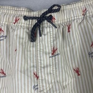 JACK & JONES XL Swim Trunks Shorts Positano Lobster Stripe Beach Pool‎ Vacation